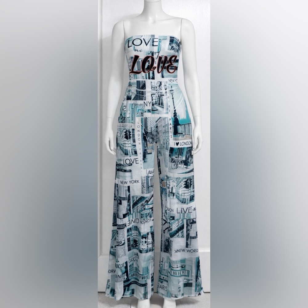 My Stylish graphic Palazzo jumpsuit size L